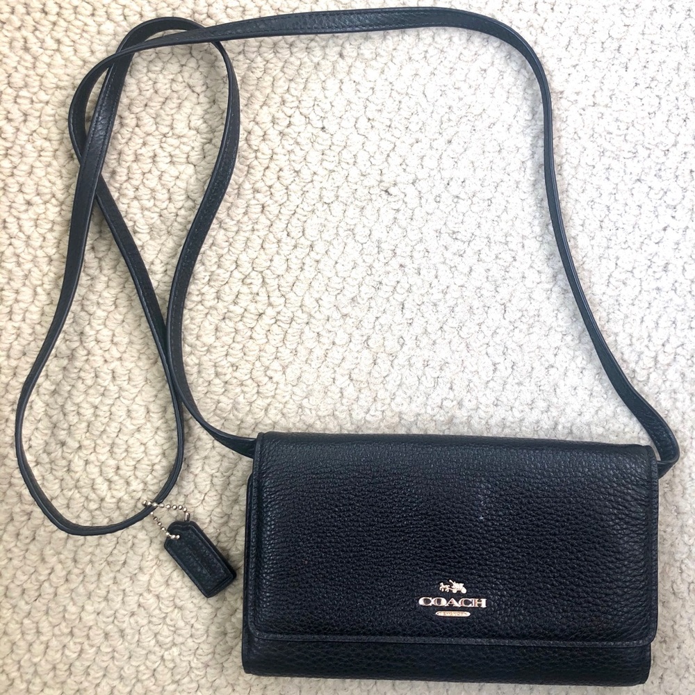 Coach Black Crossbody Women’s Black Leather Purse